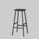 Barstool  SANTIAGO  black - rent