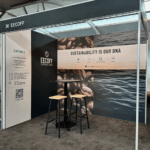 Panel booth - wall-filling visuals - stretched fabric at Circular Textile Days